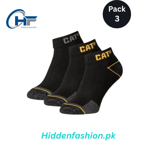 HF Branded C-a-t Ankle Socks (Pack Of 3)