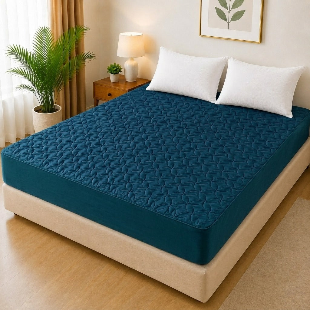 Quilted waterproof Mattress Cover - Zinc