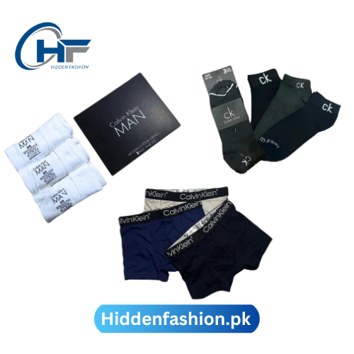 HF Branded C-a-l-v-i-n K-a-l-i-n Comfort Bundle (Boxer,Vest and Socks)