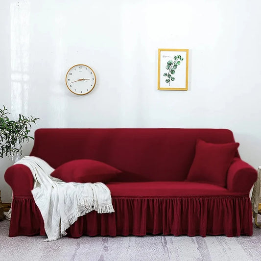 Sofa Cover in Micro Mash Stuff - Maroon