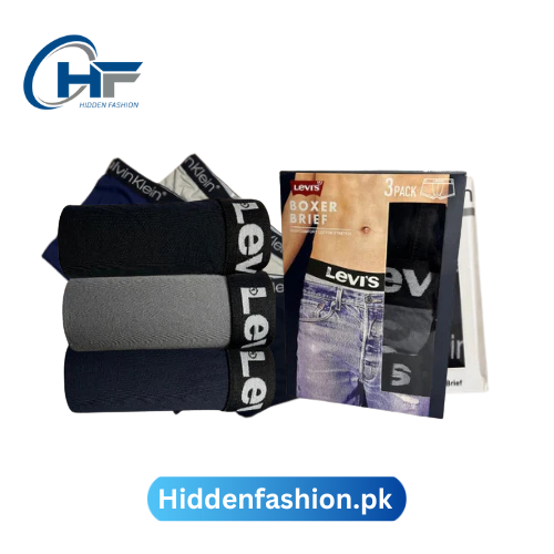 Hidden Fashion  branded L-e-v-i-s Bundle (Boxer, Vest and Socks)
