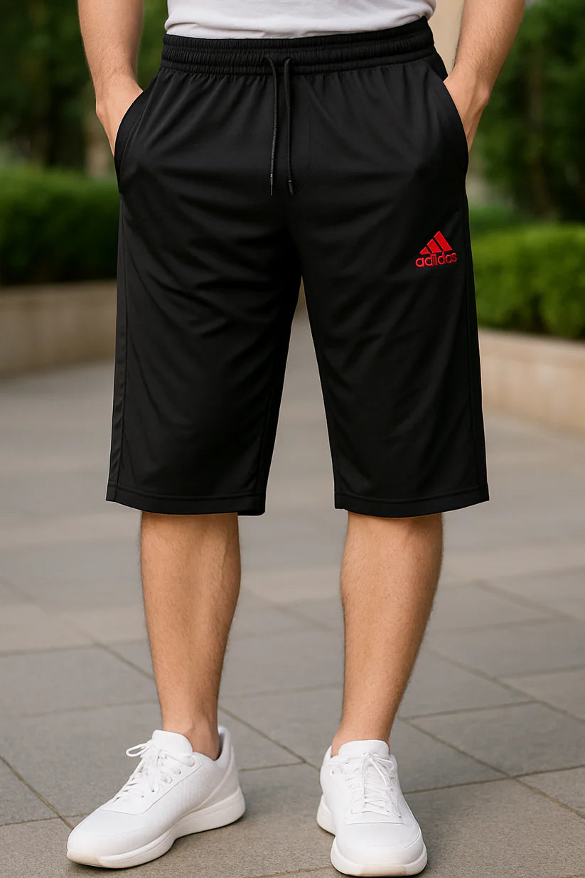 HF A-d-i-d-a-s Black Casual Sports Shorts – Everyday Comfort, Iconic Style