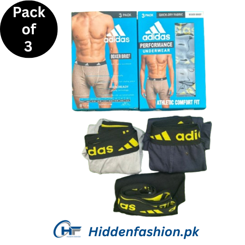 HF HIGH Quality Branded A-d-i-d-a-s  B-o-x-e-r (Pack Of 3)