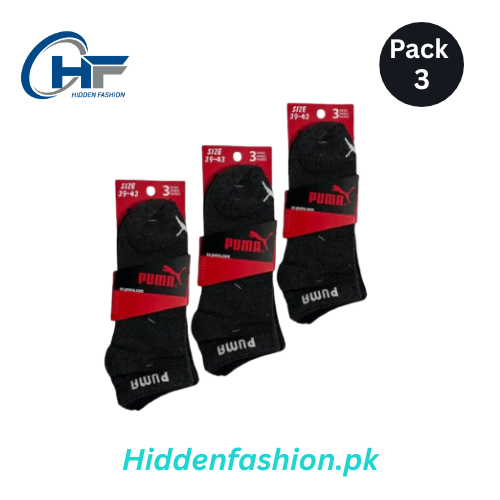 HF branded P-u-m-a Ankle Socks (Pack Of 3)