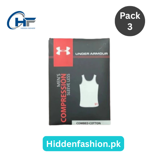 HF U-n-d-e-r A-r-m-o-u-r Premium Cotton Vests (Pack of 3 – White)