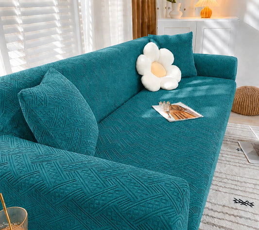 HF Royal Wave Sofa Cover - Zinc