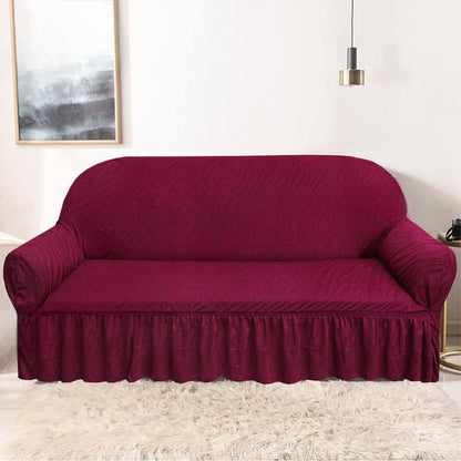 Zebra Velvet Sofa Covers - Maroon