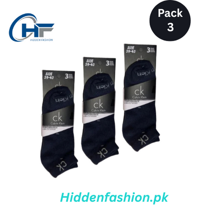 HF branded C-K Ankle Socks (Pack Of 3)