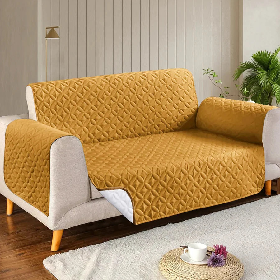 Microfiber Quilted Sofa Cover- Skin