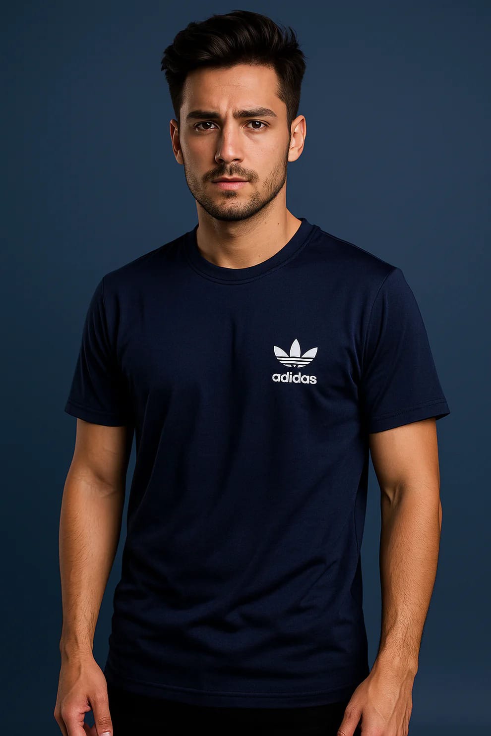 HF Men’s Premium A-d-i-d-a-s Branded Navy Blue T shirts