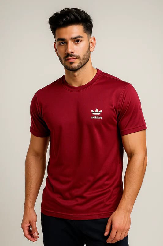 HF Men’s Premium A-d-i-d-a-s Branded Maroon T shirts