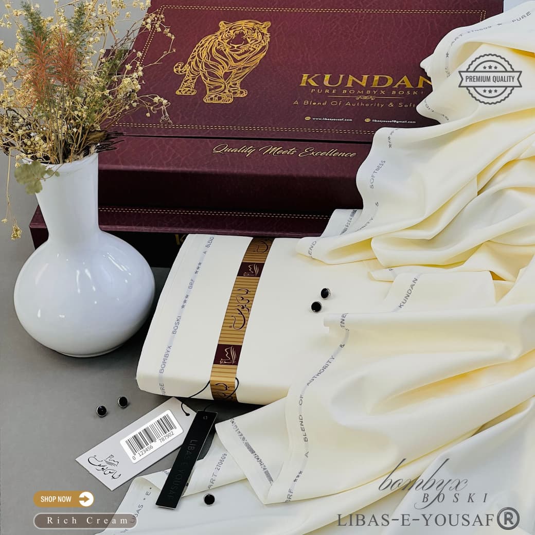 HF LIBAS-E-YOUSAF Presents -  𝙆𝙐𝙉𝘿𝘼𝙉 | Pure Bombyx Boski - A Blend Of Authority & Softness