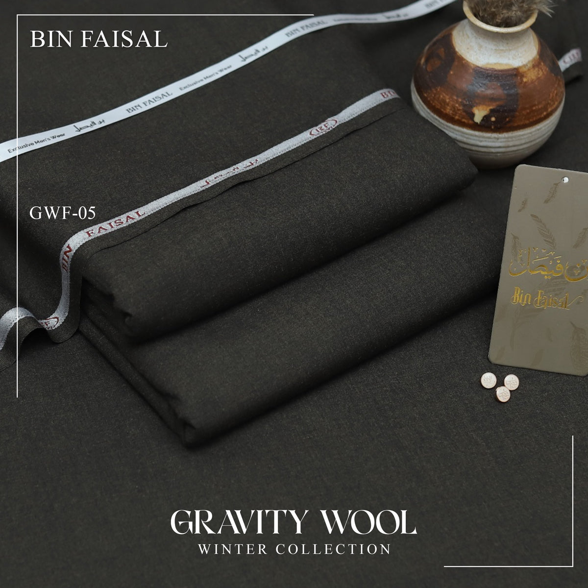 Gravity Wool by Bin Faisal – Premium Winter Unstitched Suit (4 Meters)