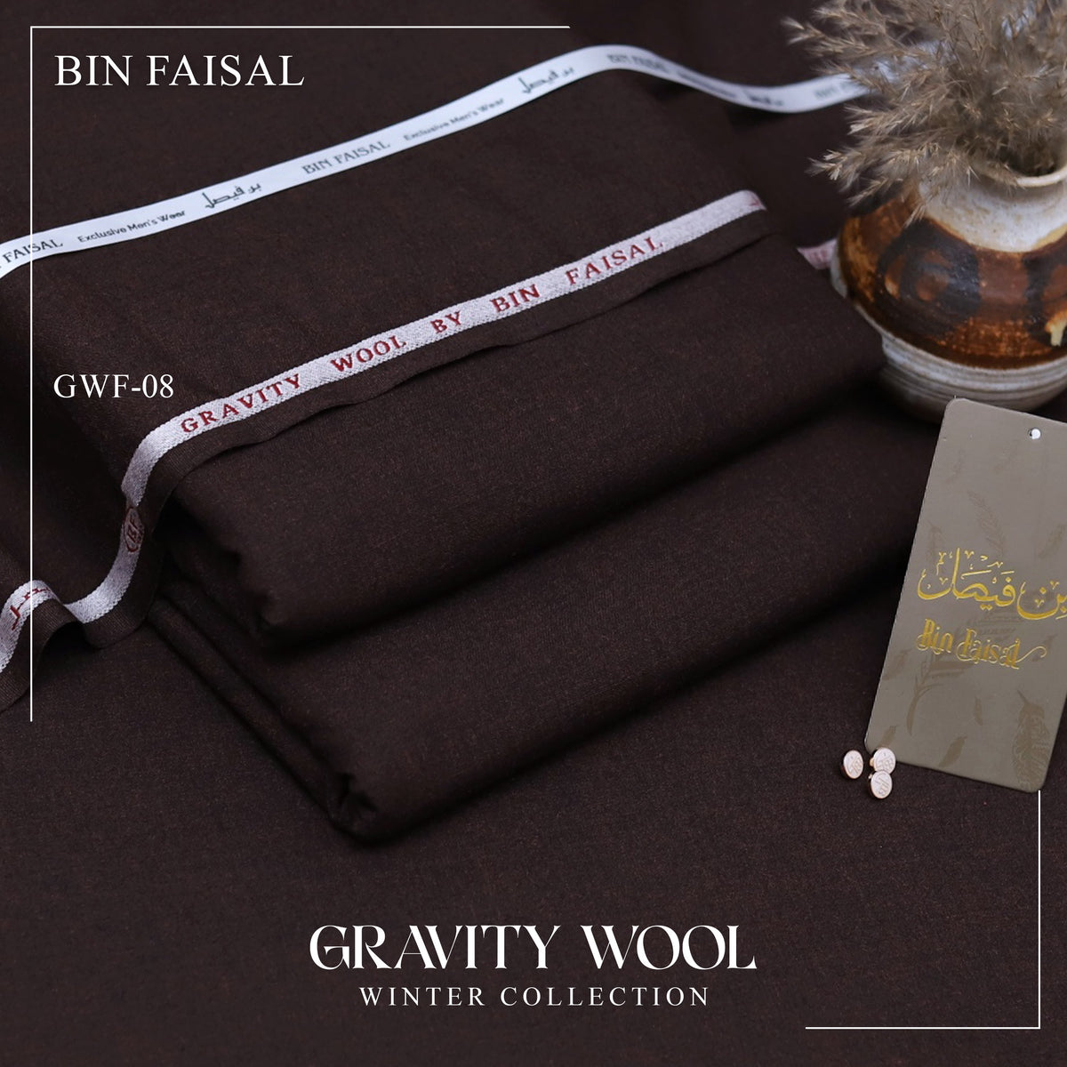 Gravity Wool by Bin Faisal – Premium Winter Unstitched Suit (4 Meters)