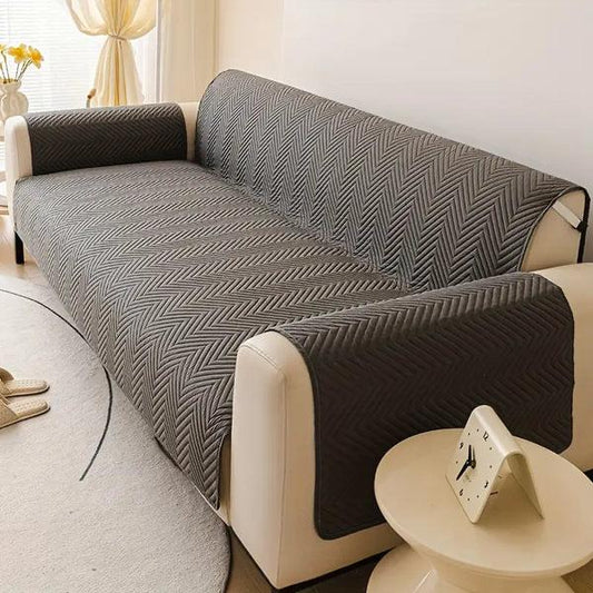 Premium Matt Ultrasonic Sofa Protector – Grey Color
