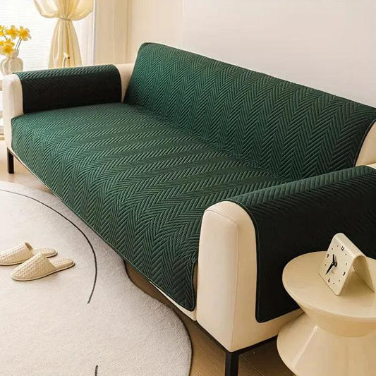 Premium Matt Ultrasonic Sofa Protector – Green Color
