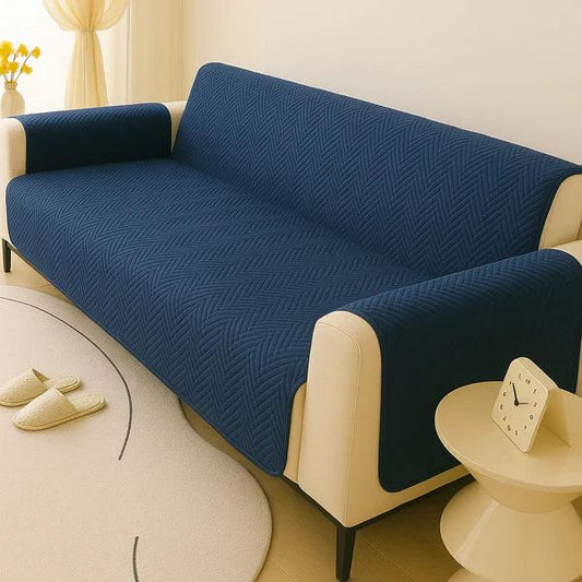 Premium Matt Ultrasonic Sofa Protector – Blue Color