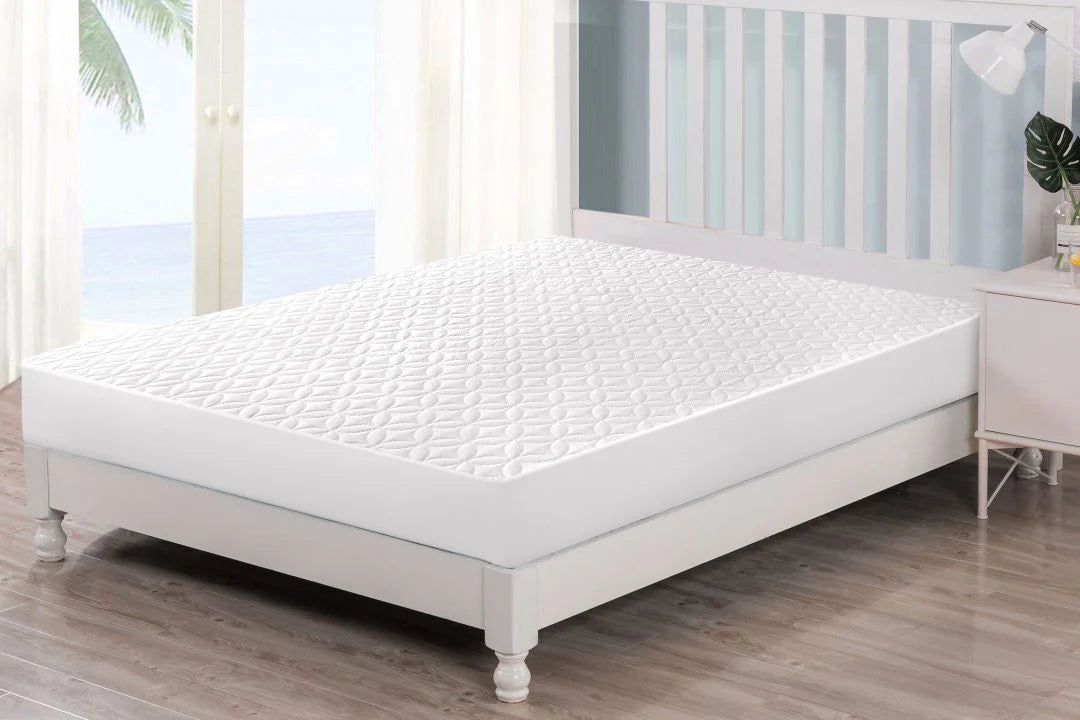 Quilted waterproof Mattress Cover - White